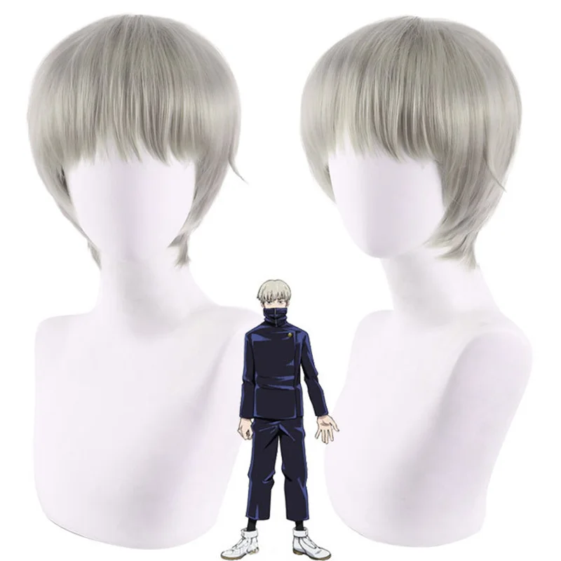 

Toge Inumaki Cosplay Jujutsu Kaisen Cosplay 28cm Men Short Christmas Wig Cosplay Anime Wigs Heat Resistant Synthetic Wigs