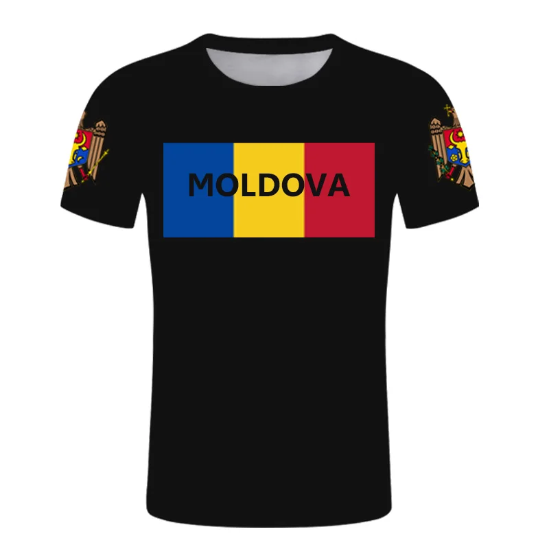 Мужские футболки флаг Молдовы модные мужские с коротким рукавом для летнего