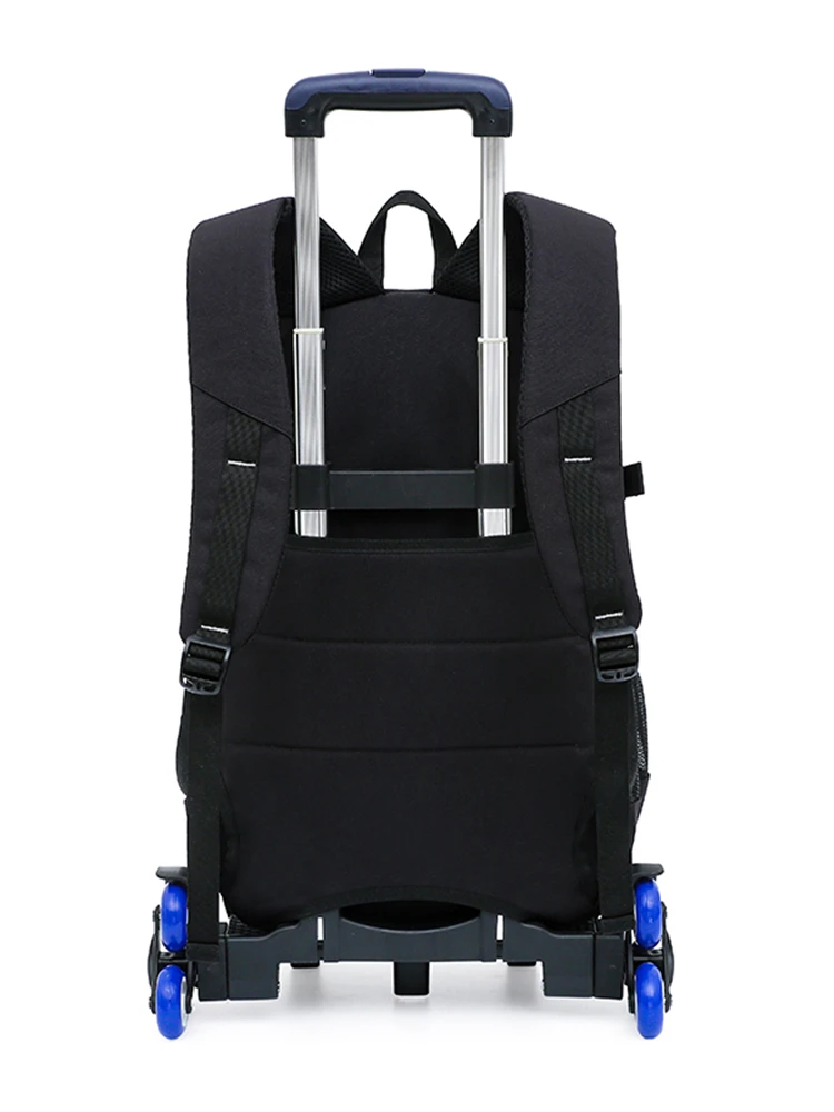 B LIFE прокатки путешествия рюкзак большой колесный для ноутбука тележка черный