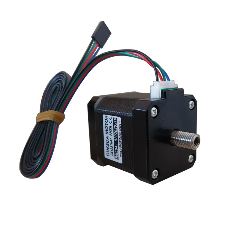 NEMA 17 полый вал шаговый двигатель 48 мм длинный корпус с внутренней резьбой M6 |