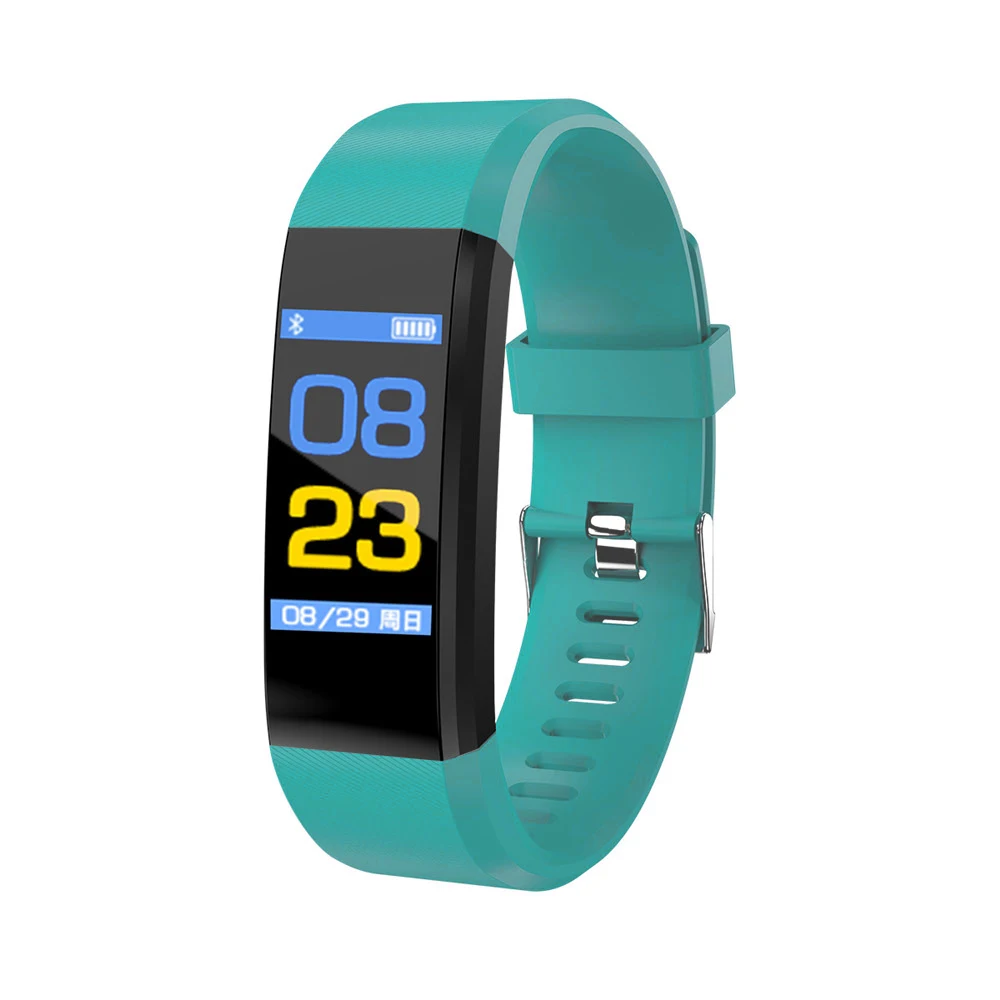Light Green Rovtop 115 плюс Bluetooth Смарт часы монитор сердечного ритма Смарт часы фитнес трекер Браслет водонепроницаемый смарт-браслет - Цвет: Light Green