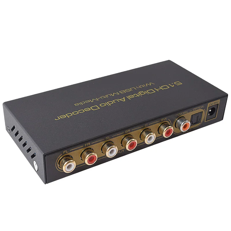Цифровой коаксиальный аудио декодер 5 1ch мультимедийный плеер 1 дюйма AC3 DTS LPCM для