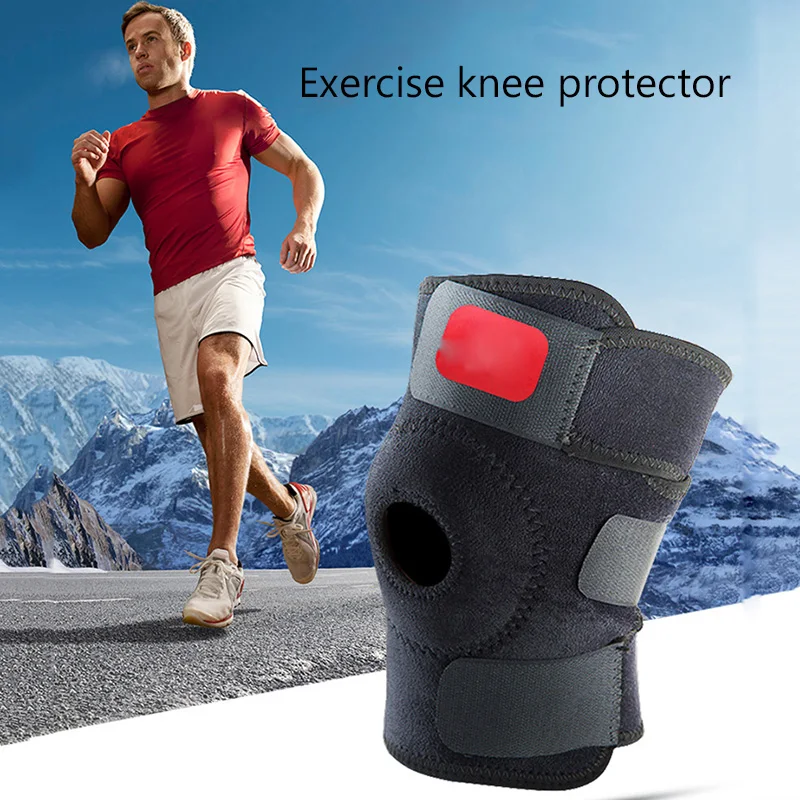 Дышащий коленный Поддерживающий открытый фиксатор для артрита боли в суставах