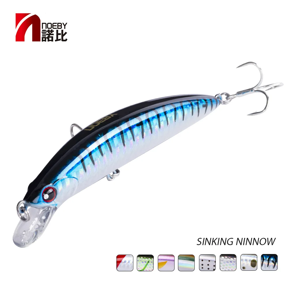 NOEBY тонущие приманки Minnow 90 мм 29 г бас Щука Walleye форель пластиковый рыболовный