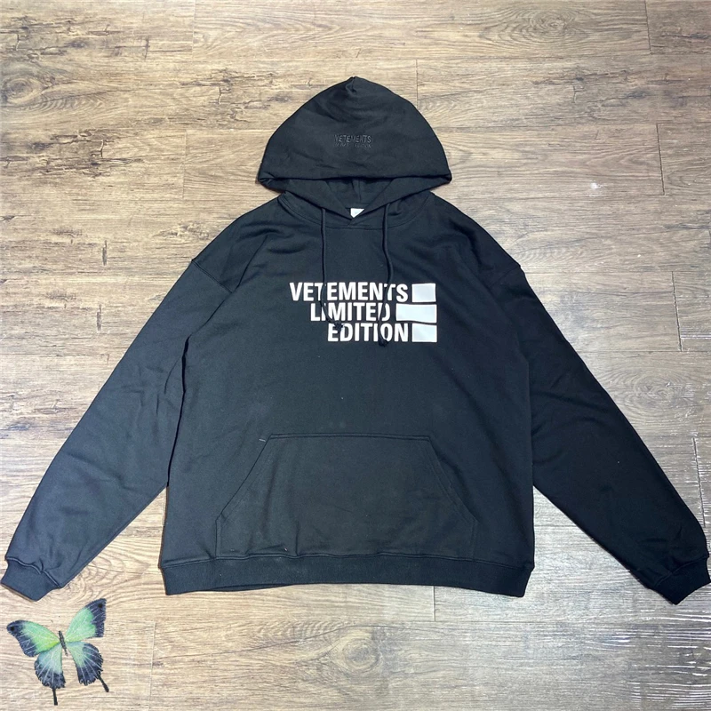 

Vetements Hoodie Sweatshirts Limited Edition Embroidery Pullover Men Women Hoody Vetements