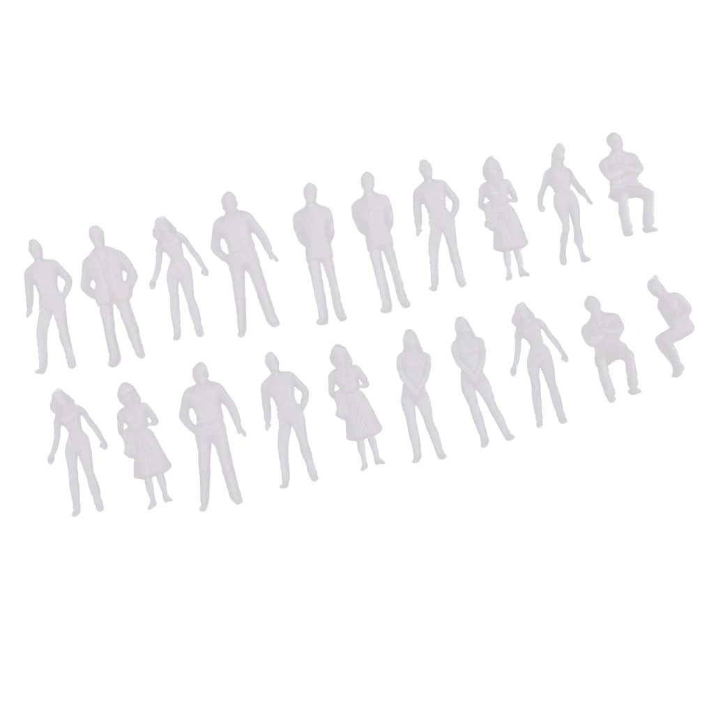 

1/50 Масштаб модели белые фигурки/люди для поезда Макет Diorama аксессуары