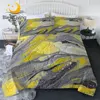 BlessLiving Marble Summer Quilt Set Yellow Grey Comforter Rock Spar Texture Bed Cover Nature Inspired Trendy Housse De Couette 1