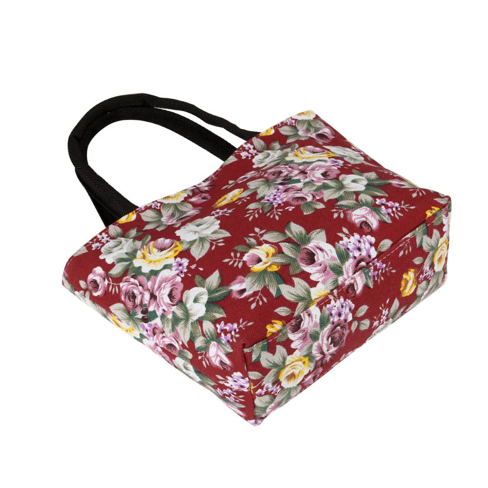 

Simple Fashion Women Messenger Bags Canvas Flowers Printed Zipped Girls Handbag Ladies Shoulder Bag Big Capacity New