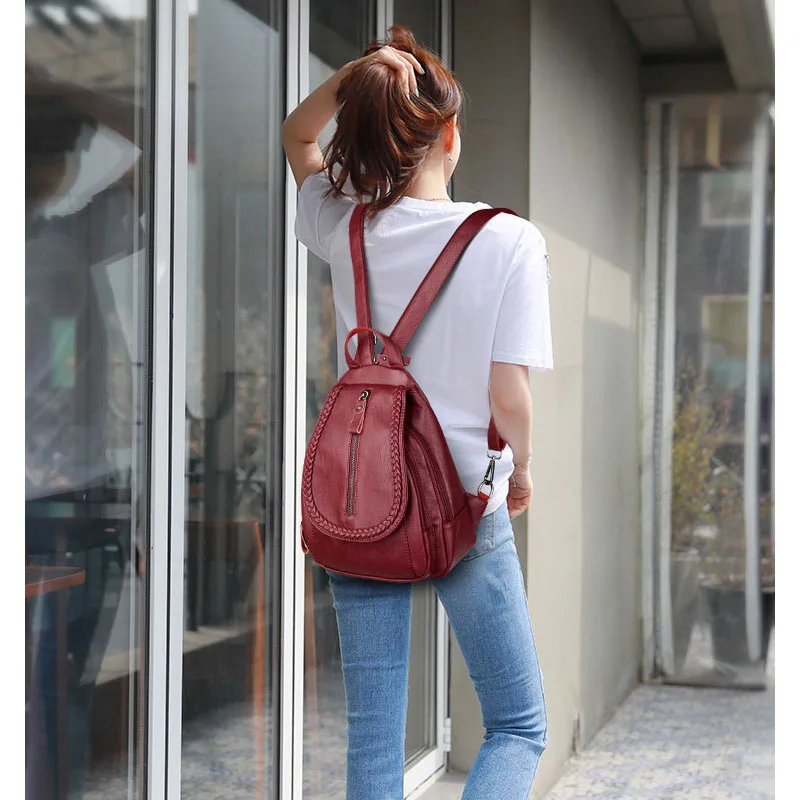 Yonder Повседневный женский рюкзак из натуральной кожи школьная сумка для девочек