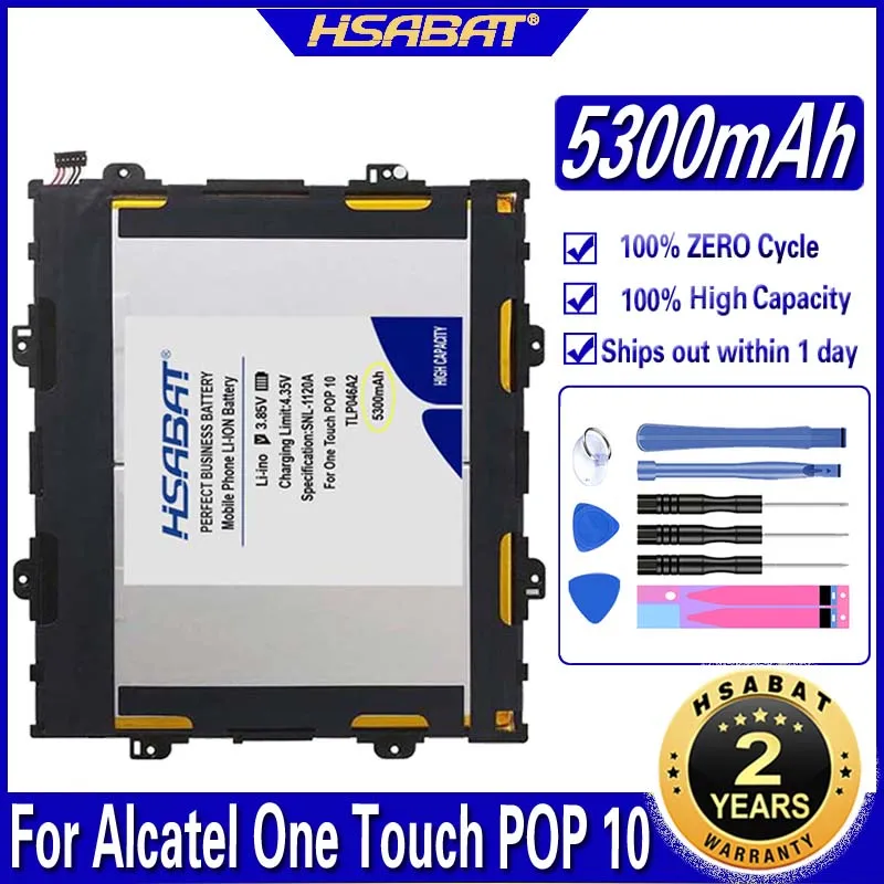 Аккумулятор HSABAT TLP046A2 5300 мАч для Alcatel One Touch POP 10 / (9 6) OT P360X