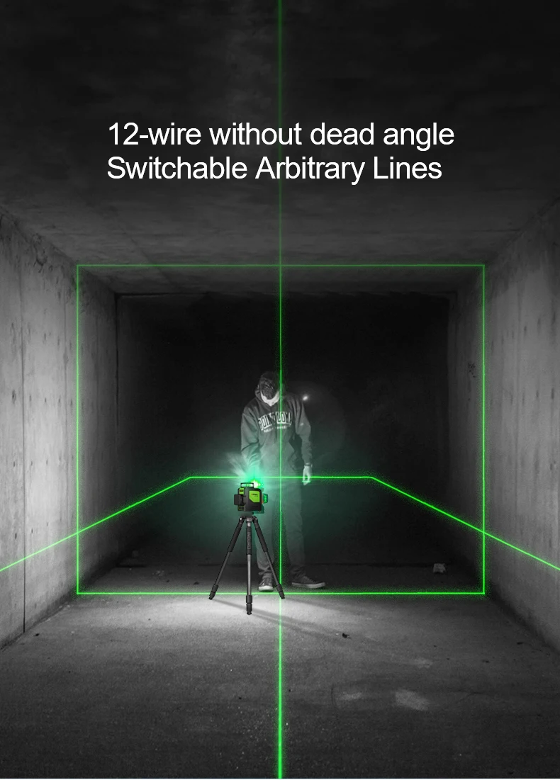 Лазер sndway Levels зеленый лазерный уровень 360 градусов 3D наливные Вертикальные Горизонтальные роторные лазеры 12 линий SW-333G лазерный уровень
