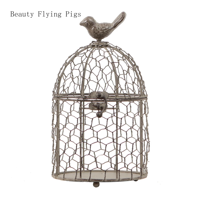 Прямые продажи Новый Ретро клетка для птиц старое украшение из кованого железа