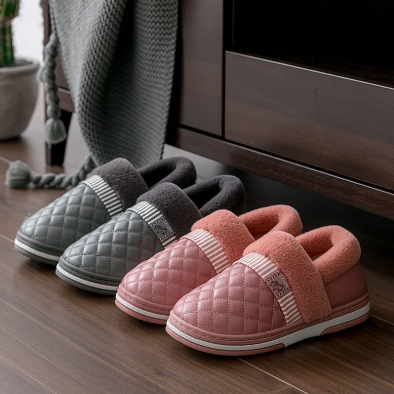 

Тапочки женские зимние, на плоской подошве, плюшевые, Нескользящие