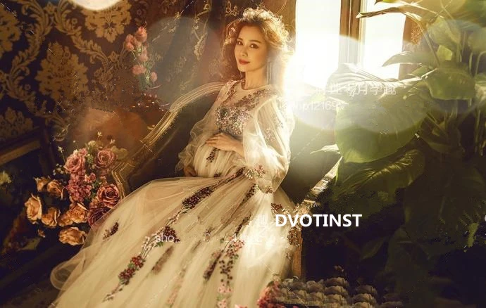 Dvotinst реквизит для фотосъемки платья беременных фотосъемка платье синяя сетка