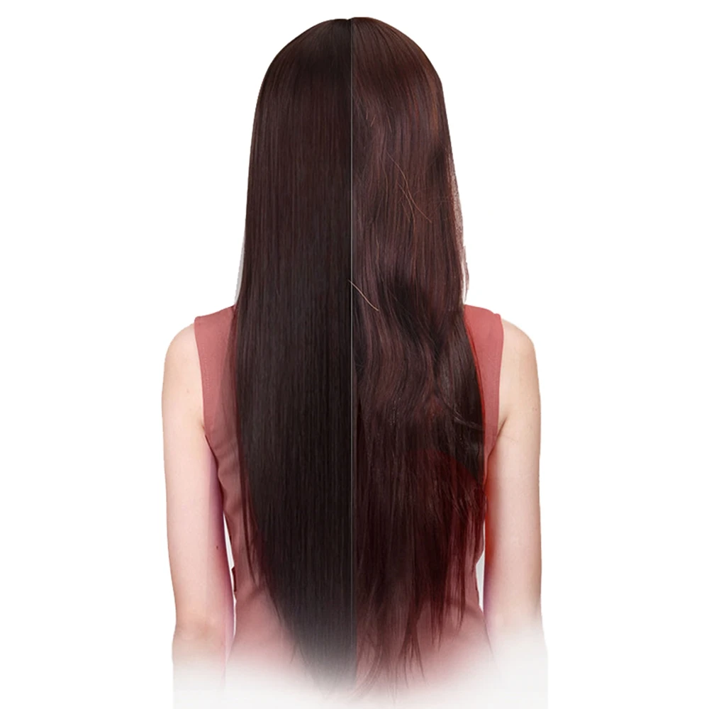 Профессиональный 2 в 1 выпрямитель для волос расческа завивки эластичная женская