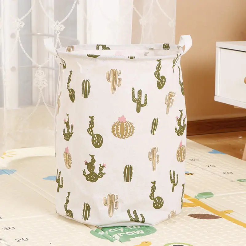 cactus MICCK новая складная корзина ящик для хранения белья большая корзина складная Одежда Игрушка держатель ведро Органайзер коробка большая емкость - Цвет: cactus
