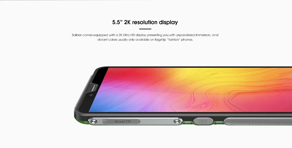 ELEPHONE Soldier смартфон 4 Гб 128 ГБ IP68 Водонепроницаемый 2K экран мобильный телефон Android 8,0 Deca Core 21MP прочный мобильный телефон