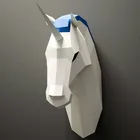 50 см Единорог 3D бумажная модель украшения ремесла современный стиль DIY настенные картины ручной работы для украшения гостиной домашний декор
