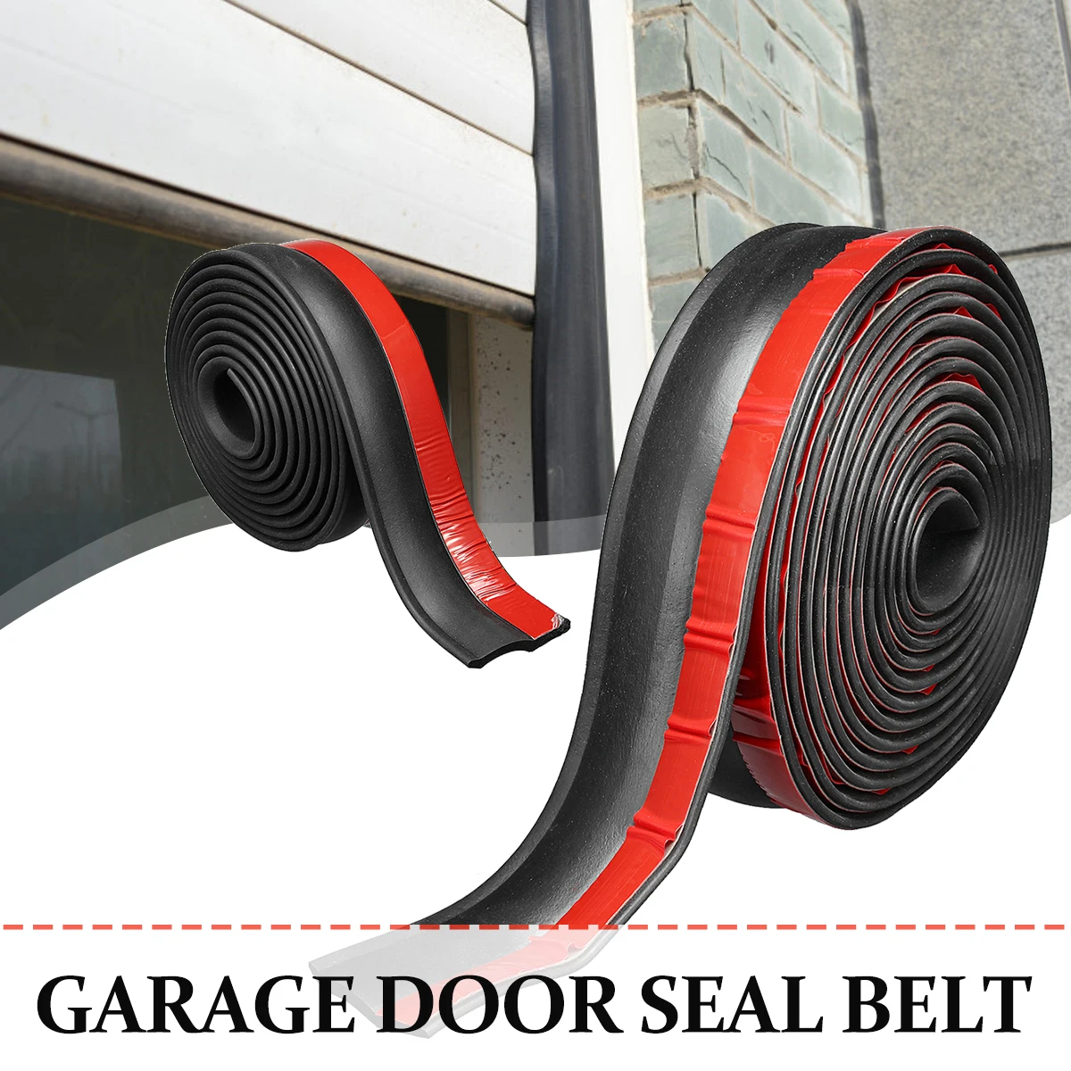 

3/5/5.5m Garage Door Bottom seal Weather Stripping Rubber Seal Strip Electric door bottom water smoke noise seal bumper strip