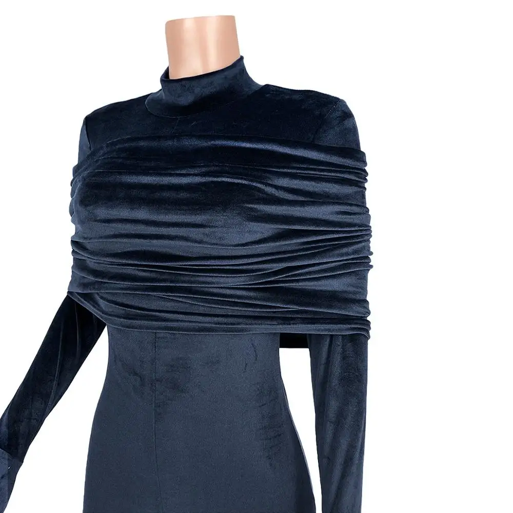 

Elegant Festival Velvet Playsuit Jumpsuit Women Sexy Ruched O Neck Long Sleeve Bodycon Shorts Rompers Womens Jumpsuit Clothes