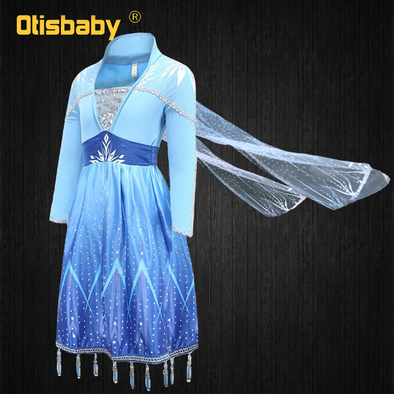 2020 бутик Эльза 2 вечернее платье Эльзы Хэллоуин Младенческая Принцесса
