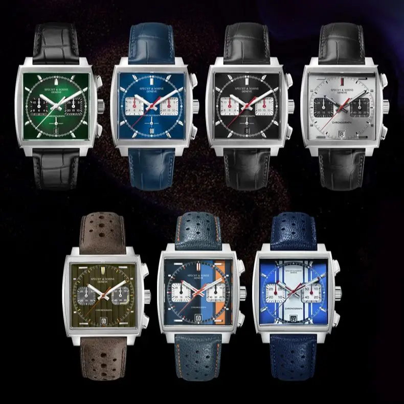 Часы мужские наручные VK62 Move брендовые Роскошные Спортивные Светящиеся с кожаным