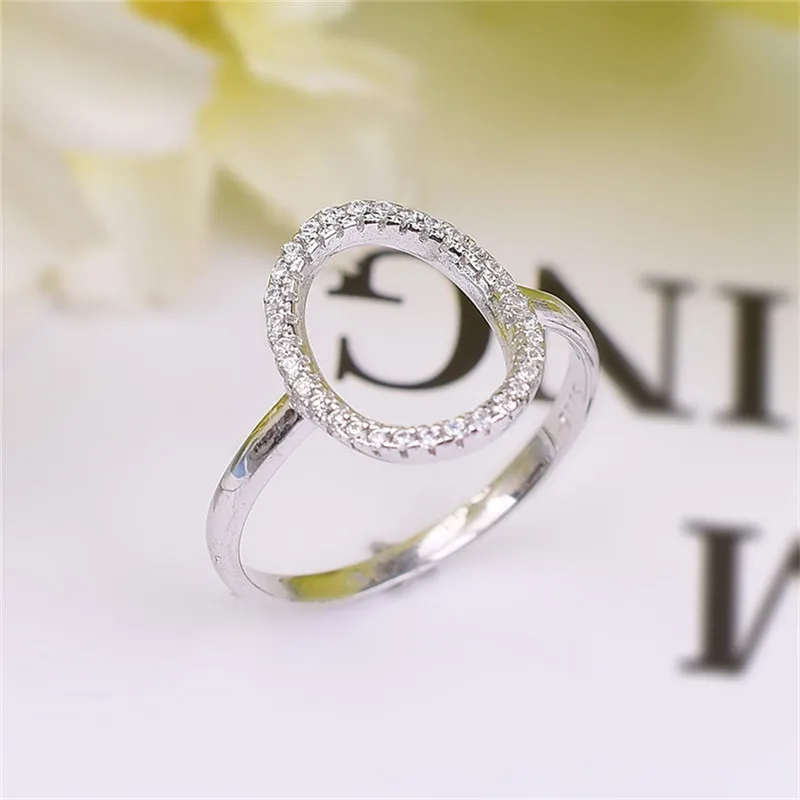 Классические модные открытые кольца сверкающие SONA с бриллиантами ювелирные