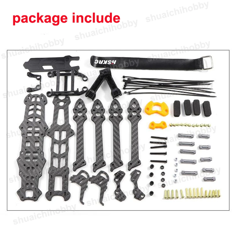 

1set 5/6/7inch FPV Rack Carbon Fiber Drone Body Frame Wheelbase 225mm/260mm/295mm 5inch 6inch 7inch H-shaped Holder for DIY