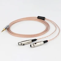 preffair 8cores silver plated 7n occ earphone cable 3 5mm to xlr updater headphone cable for audeze lcd 3 lcd 2 lcd x