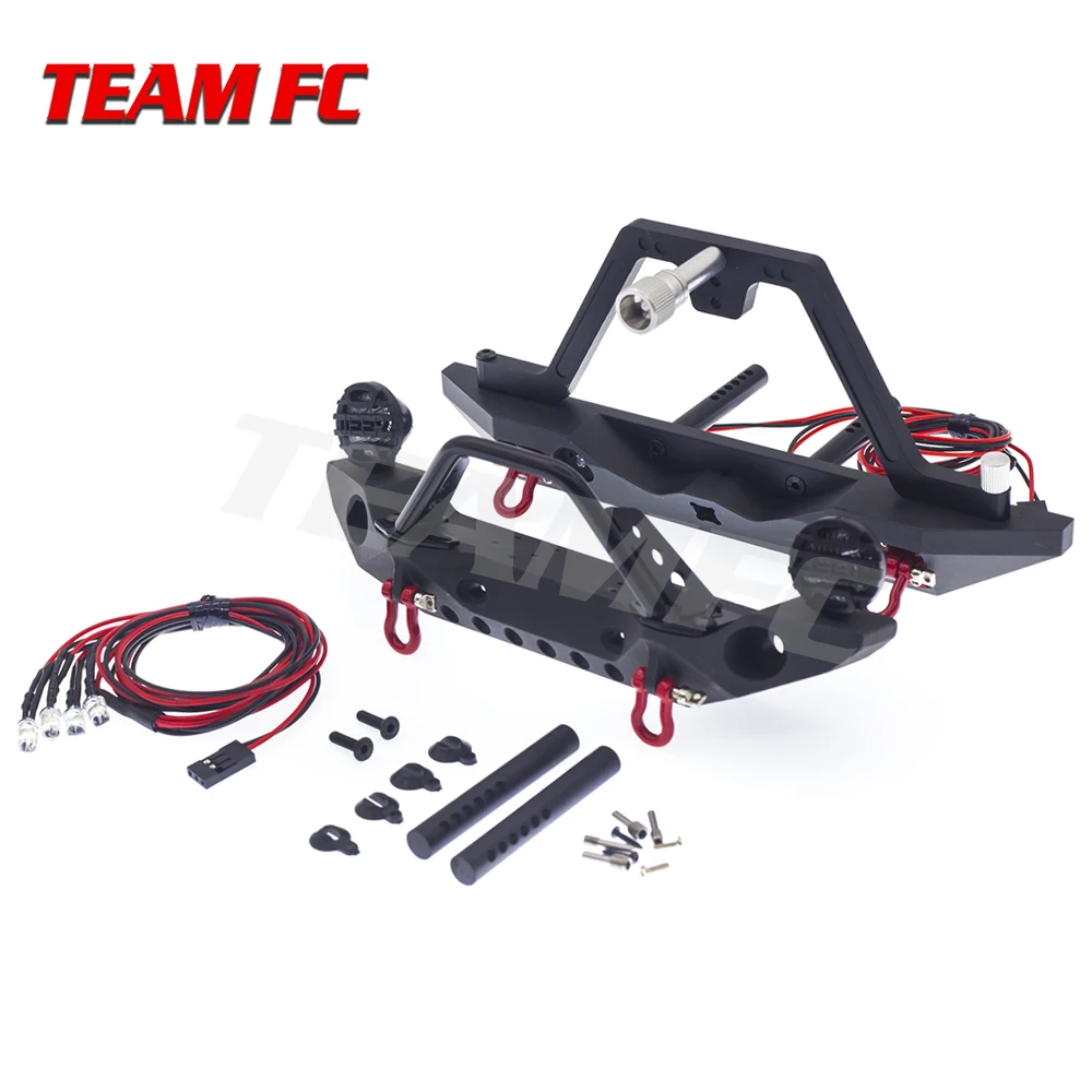 

1 пара металлический передний задний бампер со светодиодными лампами для 1/10 RC Гусеничный осевой SCX10 90046 SCX10 III AXI03007 TRAXXAS TRX-4