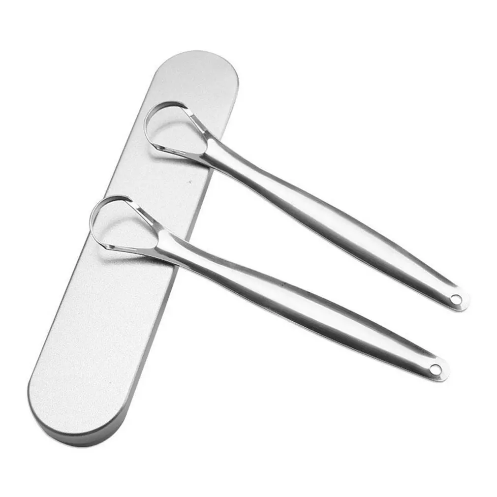 

Useful Tongue Scraper Stainless Steel Oral Tongue Cleaner Medical Mouth Brush Reusable Fresh Breath Maker