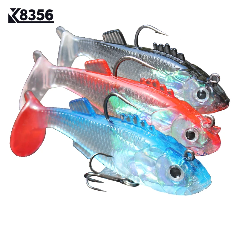 Рыболовные приманки K8356 3 шт./лот 8 г 15 многоцветная Мягкая приманка искусственная в упаковке свинцовый джиг