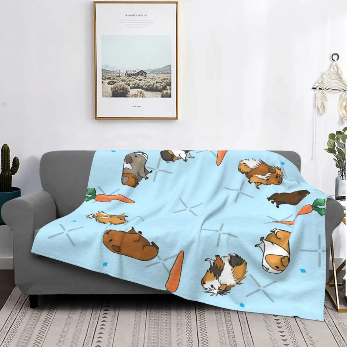 

Manta de conejillo de indias, colcha a cuadros para cama, manta de playa, Sudadera con capucha, manta de pickick