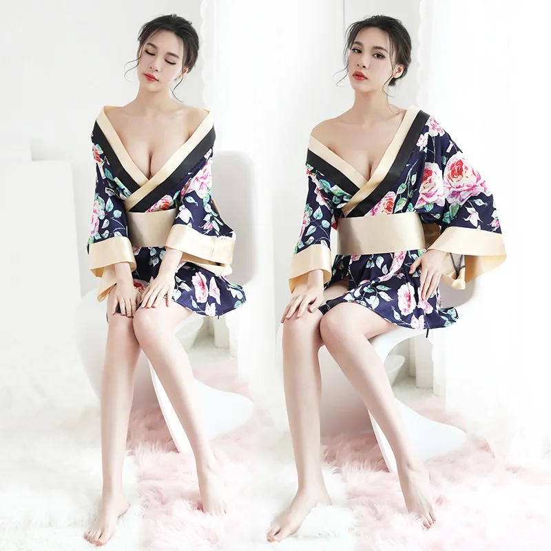 Кимоно уличная традиционные японские сексуальная ночная сорочка Sakura Косплэй
