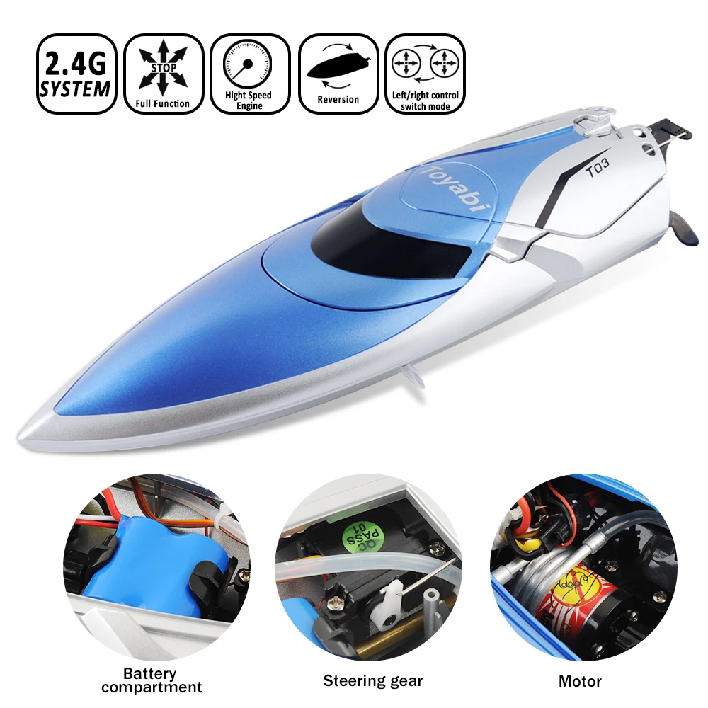 30 км/ч высокая скорость RC лодка 2.4GH 4 канала дистанционного управления с