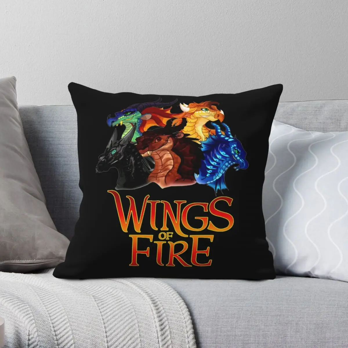 

Wings Of Fire All Together Square Pillowcase Polyester Linen Velvet Pattern Zip Decor Pillow Case Sofa Seater Cushion Cover 18"