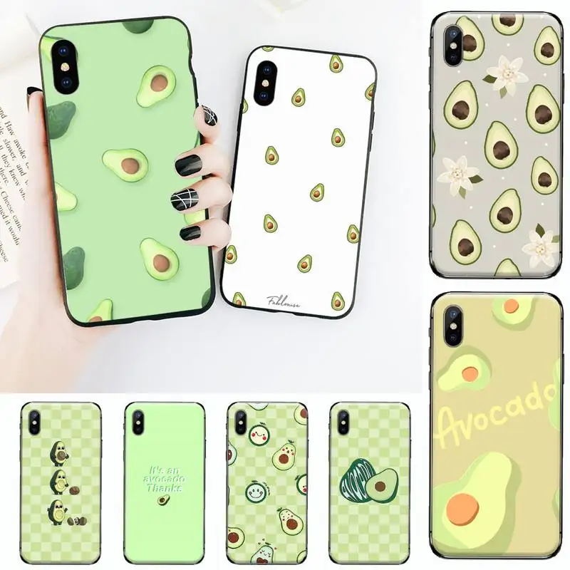 

Avocado cute cartoon fruit Phone Case for iPhone 11 12 mini pro XS MAX 8 7 6 6S Plus X 5S SE 2020 XR