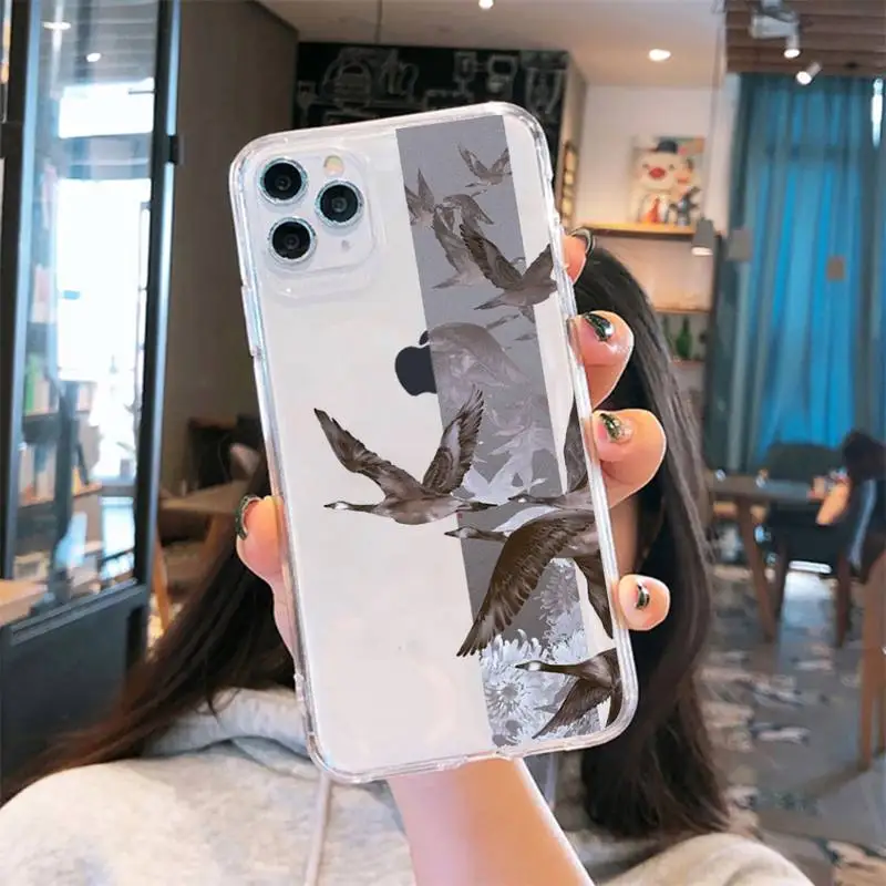 

Rose flowers art Phone Case Transparent for iPhone 6 7 8 11 12 s mini pro X XS XR MAX Plus cover funda shell