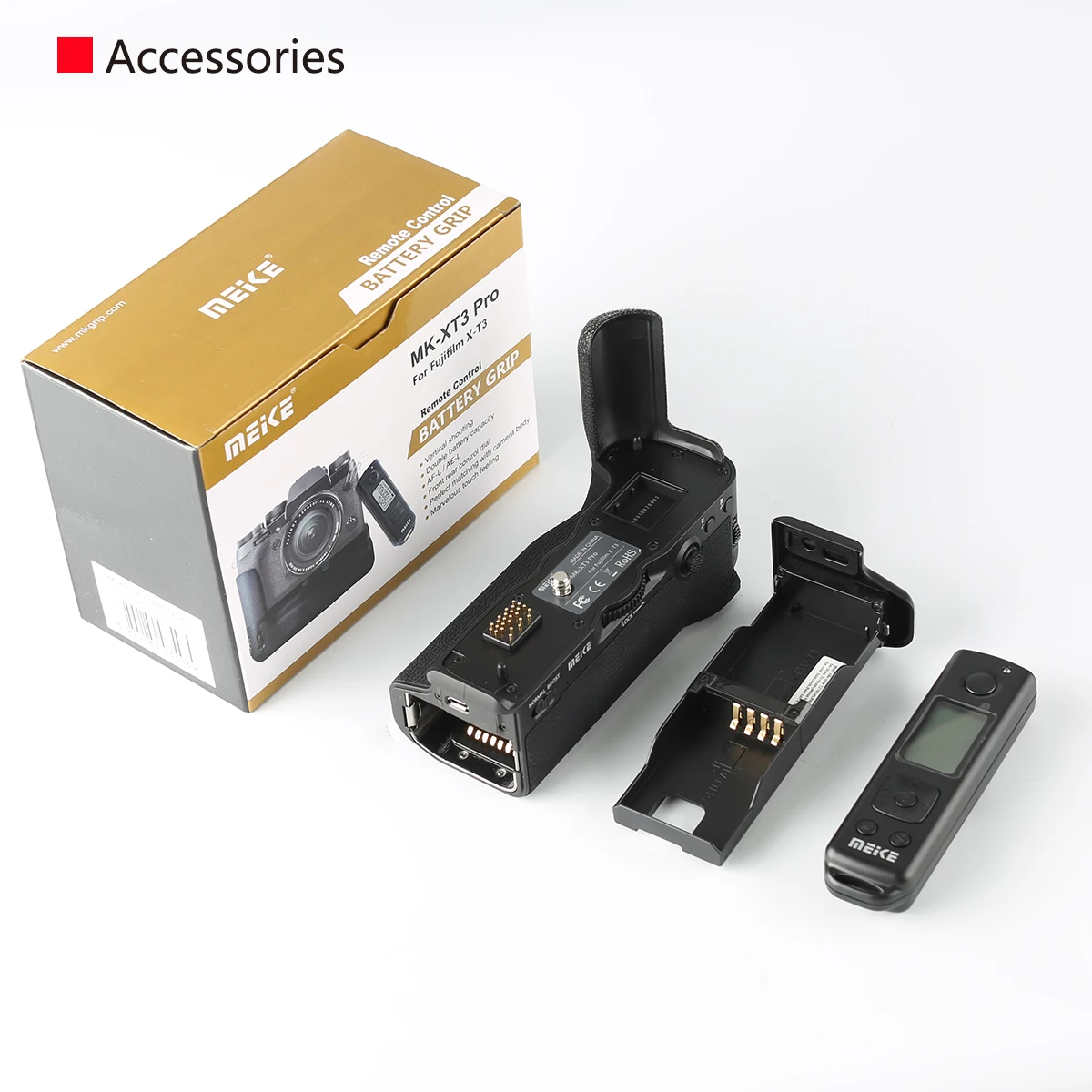 Meike X T3 Pro батарейный блок с беспроводным пультом дистанционного управления 2 4G для