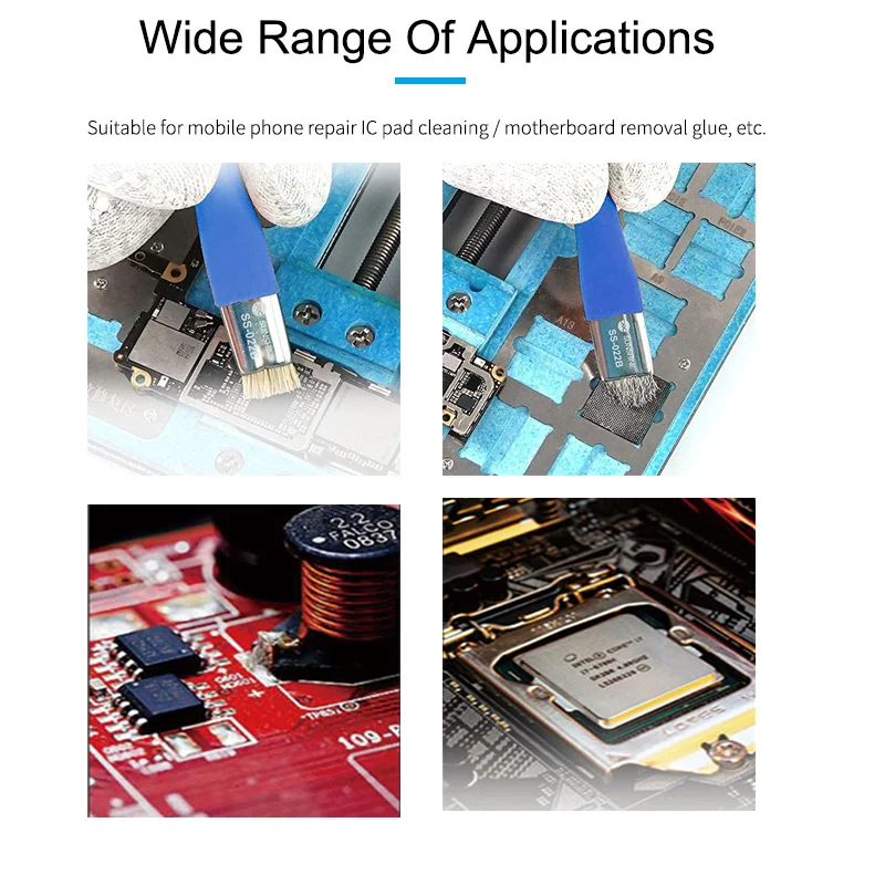 Антистатическая щетка с двойной головкой безопасная жесткая ESD для чистки