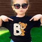 Детская футболка с коротким рукавом, с надписью имя