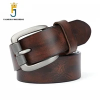 fajarina top quality retro styles belt 100 pure cow genuine leather clasp buckle belts for male jeans accessories n17fj742