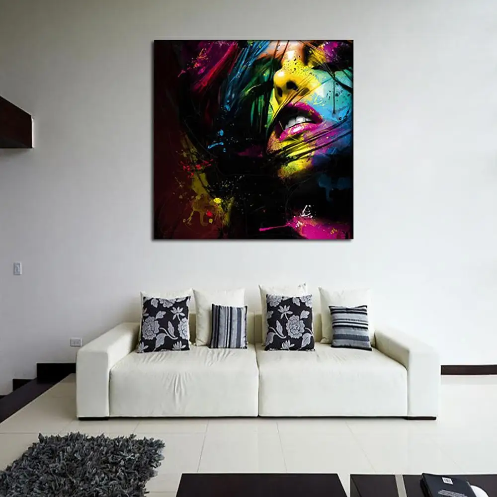 Декоративная картина без рамки красочная фотография с закрытым глазом | Дом и сад