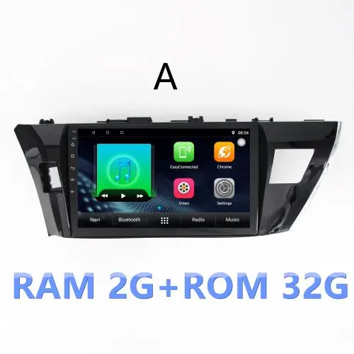 Белый 10' 2din автомобильный gps Радио навигатор 2G+ 3 2G Android мультимедийный плеер для toyota Corolla с радио BTstereo FM wifi - Цвет: Белый