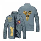 Мужская классическая Куртка с принтом, модная одежда для баскетбольного клуба, уличный стиль, кардиган на молнии с воротником-стойкой, 2021