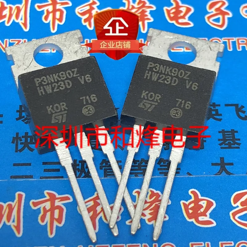 

6 шт./лот P3NK90Z STP3NK90Z TO-220 900V 3A в наличии
