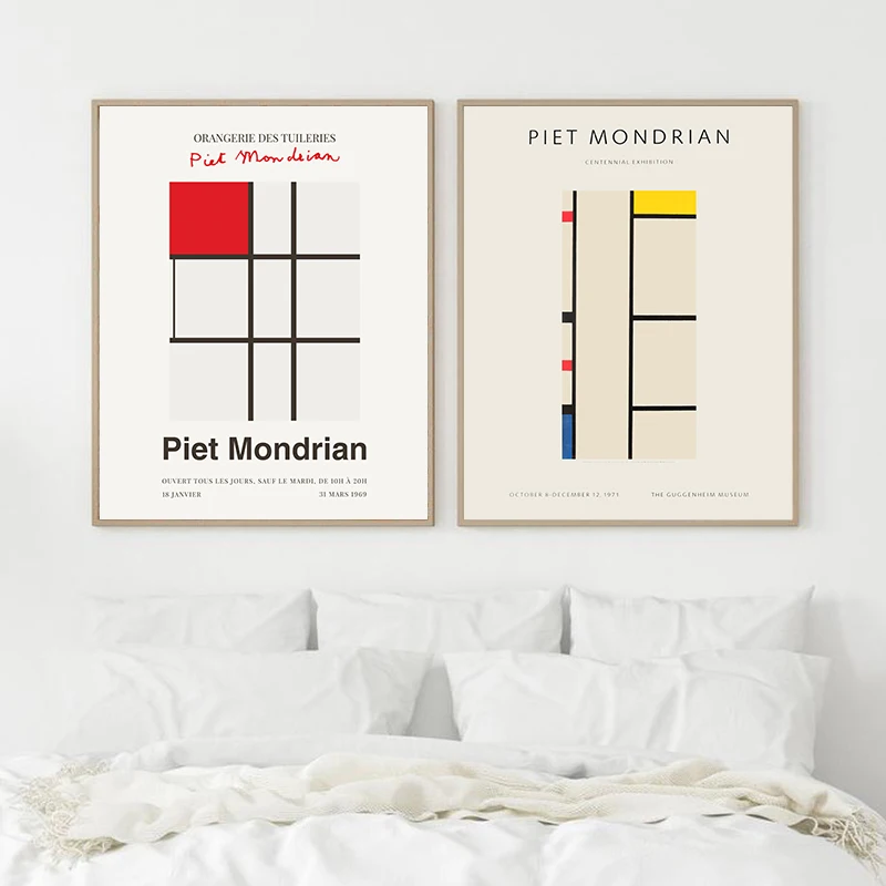 80x60cm Tableau I Abstrakt Poster Leinwand-Druck Bild #97608 Piet Mondrian