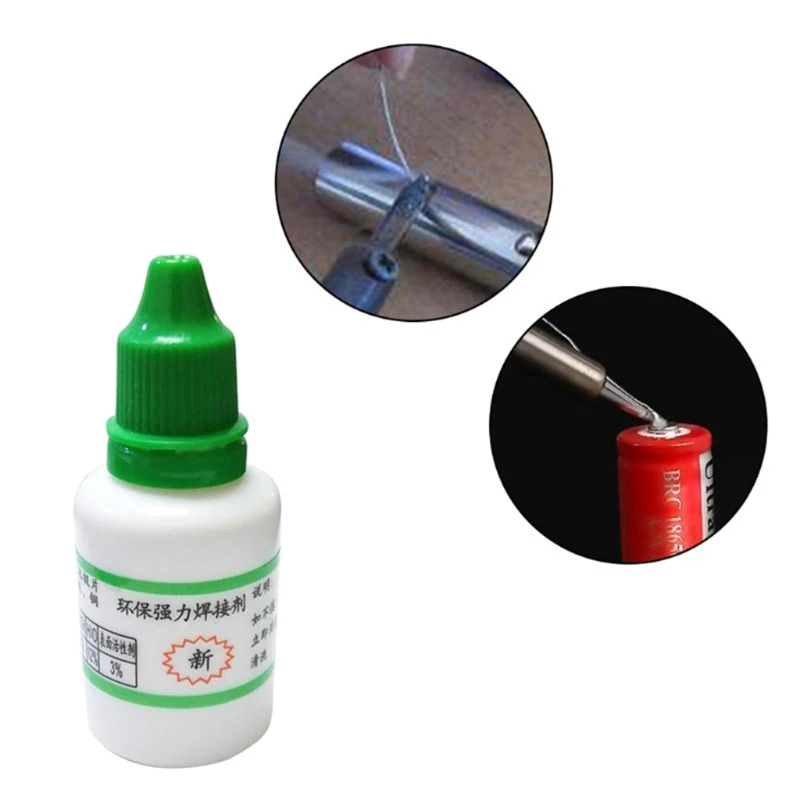 

25ml Powerful Rosin Soldering Agent No-clean Flux Stainless Steel White Plate Iron 18650 Battery Welding Water Liquid Flux