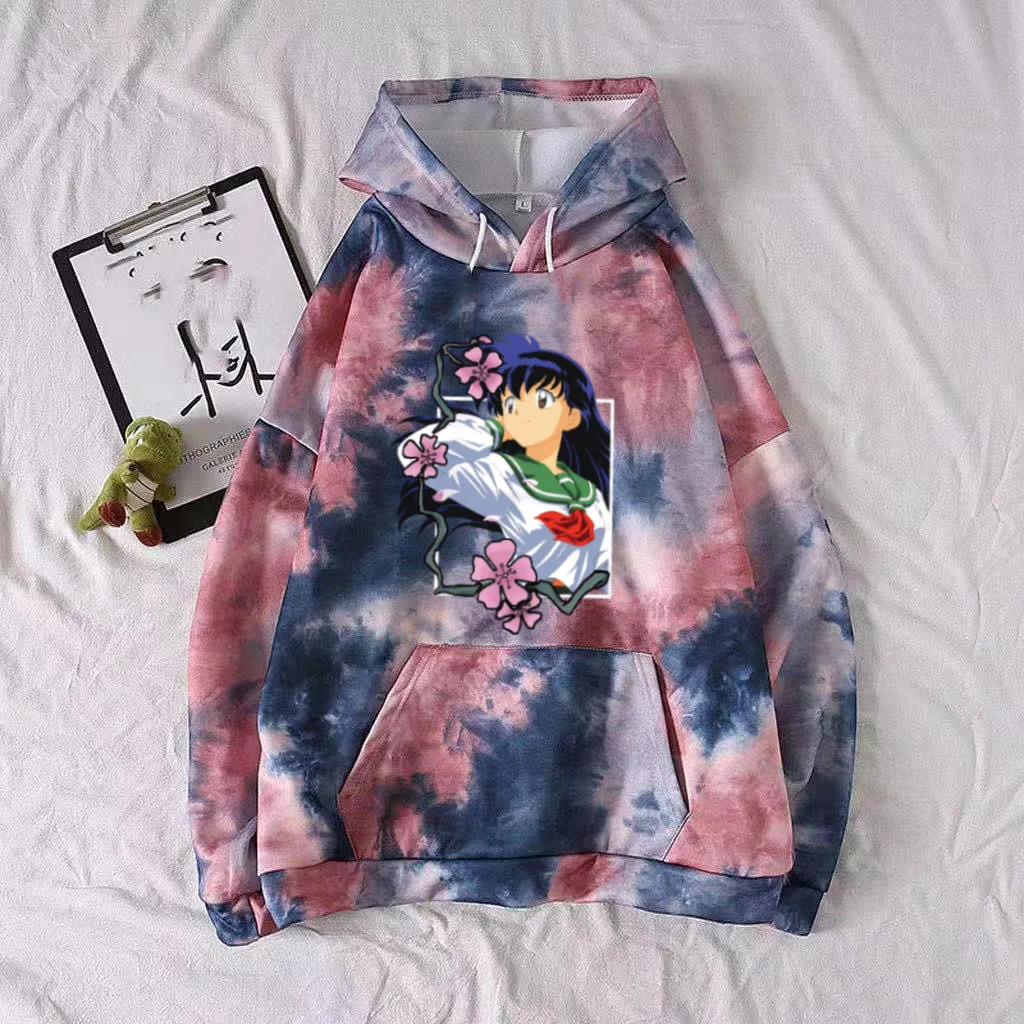 

Uniex Anime InuYasha HoodiePullovers Tops Long Sleeve Tie-dye Cloth