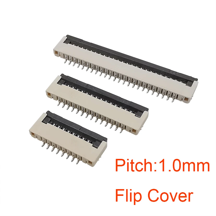 10Pcs FPC FFC Under Clamshell Flat Cable Socket Connectors 1mm Pitch 4P 6P 8P 10P 12P 14P 16P 18P 20P 24P 26P 30Pin PCB Terminal - купить по